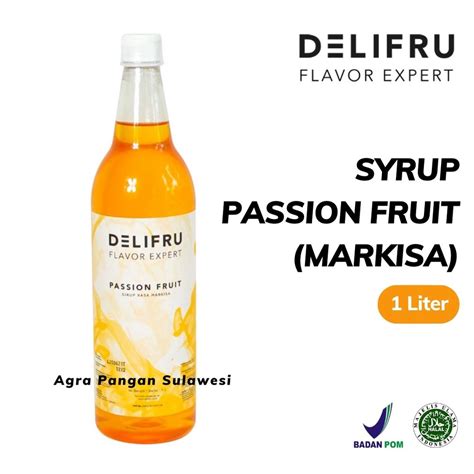 Jual Syrup Markisa Passion Fruit Delifru Sirup Buah Premium L