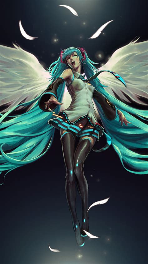 1080x1920 / 1080x1920 anime girl, anime, wings, hd for Iphone 6, 7, 8 ...