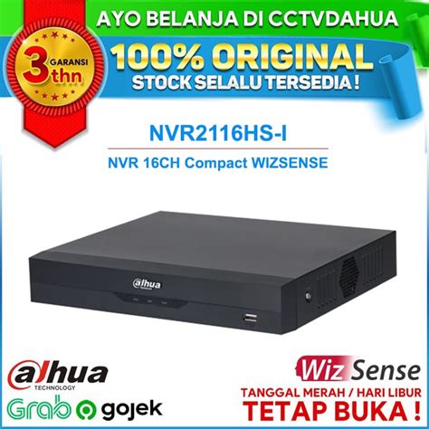 Jual DAHUA NVR2116HS I NVR 16 CHANNEL COMPACT 1U WIZSENSE BERGARANSI