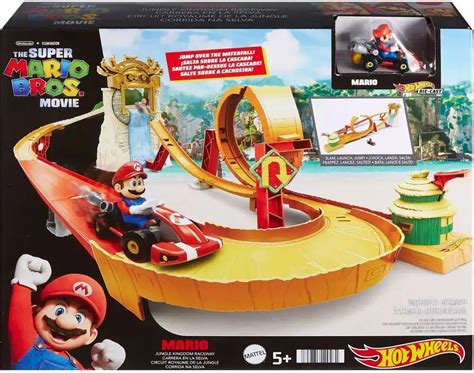 Hot Wheels The Super Mario Bros. Movie Mario Jungle Kingdom Raceway 164 ...