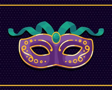 Premium Vector | Purple mardi gras mask