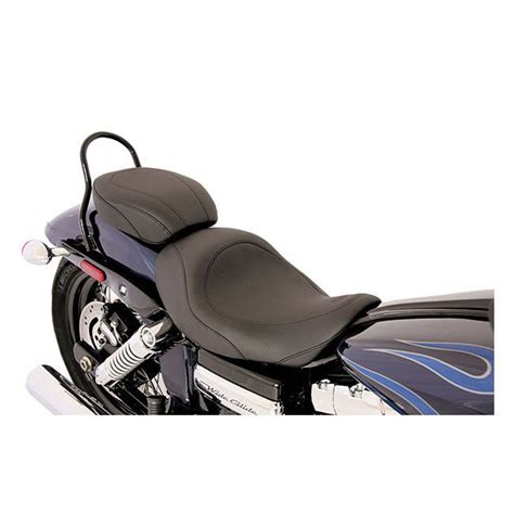 Mustang Wide Tripper Solo Sitz Forward Schwarz für Harley Davidson