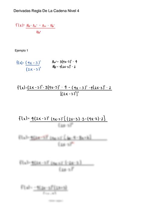 Solution Derivadas Regla De La Cadena Nivel Studypool