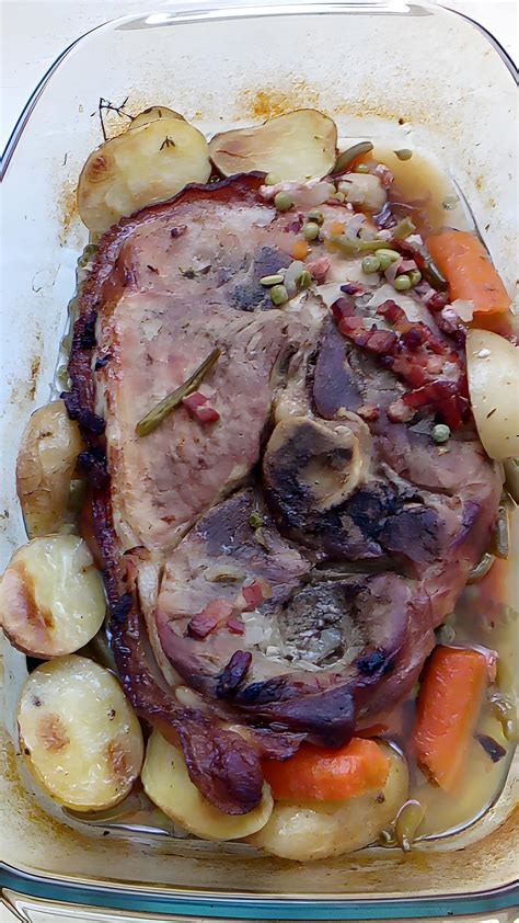 Recette de Rouelle de porc et ses légumes en cocotte au four