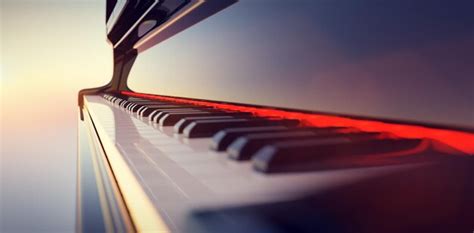 Premium Photo Grand Piano Keyboard On Sunset Sky