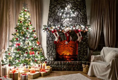 Christmas Fireplace Desktop Wallpapers on WallpaperDog