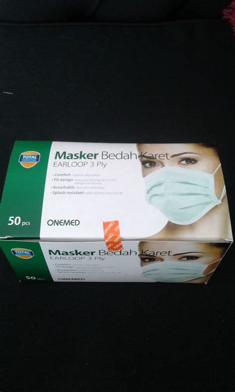 Onemed Face Mask Masker Bedah Ply Earloop Surgical Mas Per Box