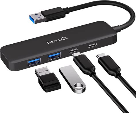 Dual Usb C Usb A 30 Hub 4 Ports With 2 Usb C 30 And 2 Usb A 30 Ultra Slim Portable Usb