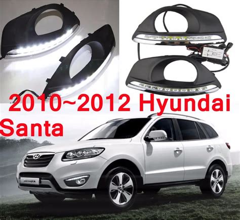 Car Styling Santa Fe Daytime Light Free Ship Led Chrome Santa