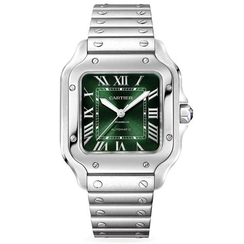 Cartier Santos De Cartier Green Medium NEW 2024 for $7,621 for sale from a Trusted Seller on ...