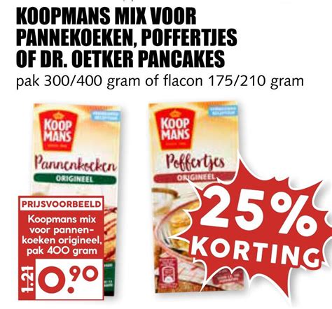 Koopmans Mix Voor Pannekoeken Poffertjes Of Dr Oetker Pancakes