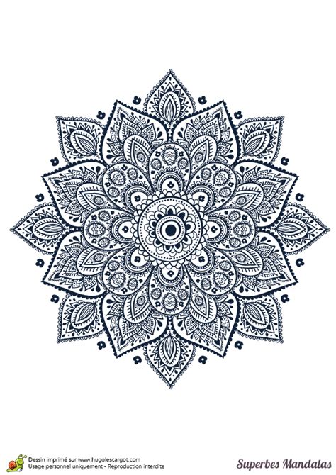 Coloriage Dun Superbe Mandala En Forme De Fleur Géométrique