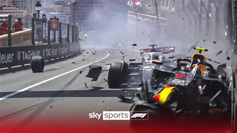 Monaco GP: Sergio Perez and Kevin Magnussen in huge crash on first lap ...