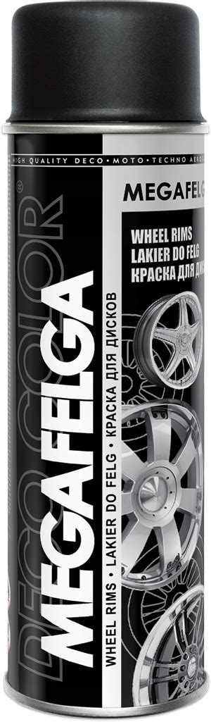 LAKIER Akrylowy SPRAY FARBA DO FELG CZARNY SATYNA RAL 9005 Czarny Mat