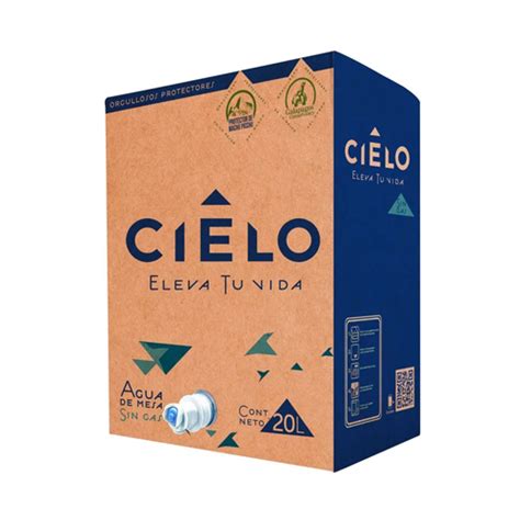 Agua de mesa Cielo 20 litros caja con caño descartable Distribuidora