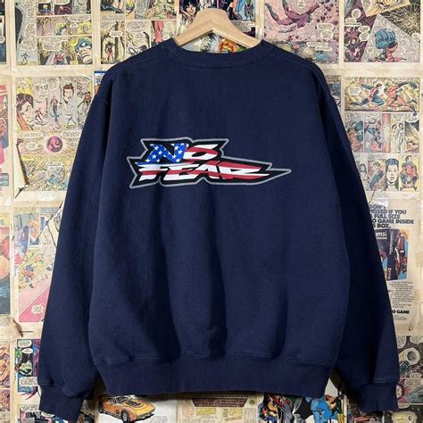 Vintage Essential Navy Blue No Fear Streetwear Usa Depop