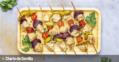 Brochetas De Pavo Con Verduras Y Pi A