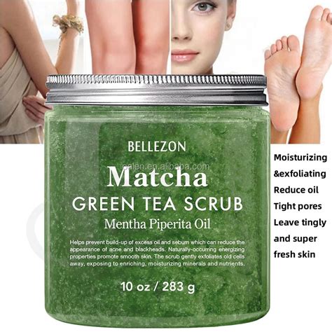 Organic Matcha Greentea Body Scrub Exfoliating Body Facial Moisturize Nourish Face Skin Scrub