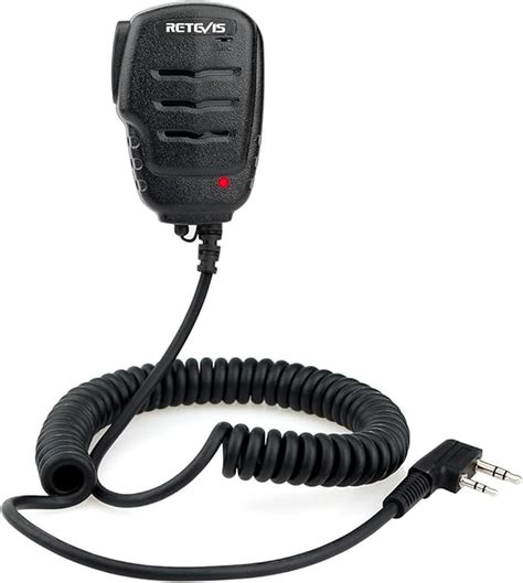 Amazon Retevis Walkie Talkies Mic LED Shoulder Speaker Mic For