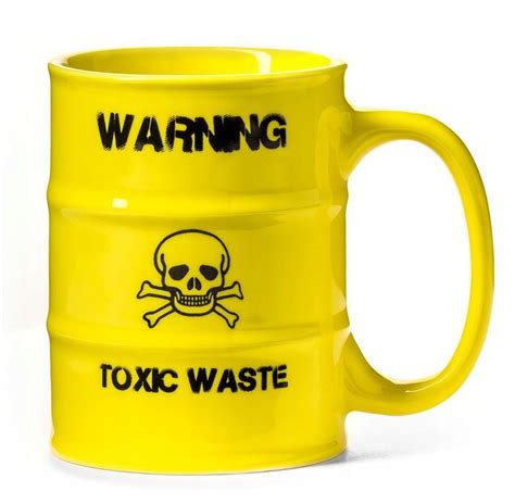 KUBEK TOXIC WASTE ŻÓŁTA BECZKA TOKSYCZNE ODPADY kubek warning DZIEŃ