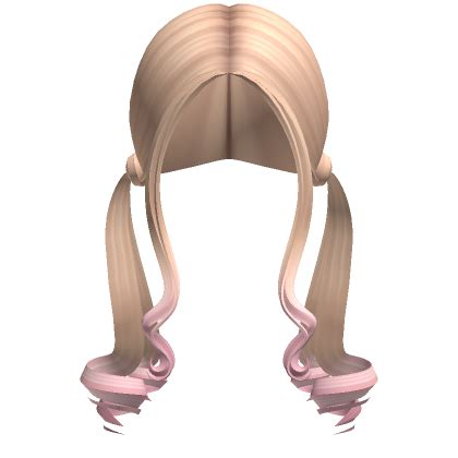 Low Curly Fairytale Pigtails In Blonde To Pink Roblox Item Rolimon S