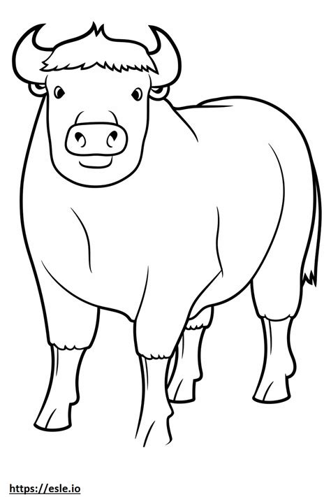 Beefalo Cute Coloring Page