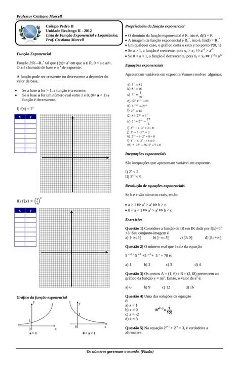 Pdf Função Exponencial Logaritmo 2012 Dokumen Tips