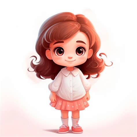 Premium Photo 3d Young Girl Pixar Style