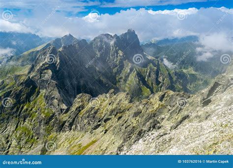 Mountain Ridge at Rysy Mountain Stock Photo - Image of hill, nature ...