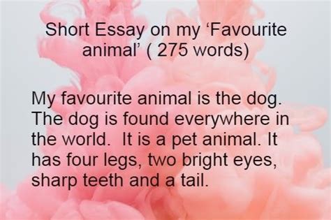 My Favourite Animal Essay Phillip Has Park