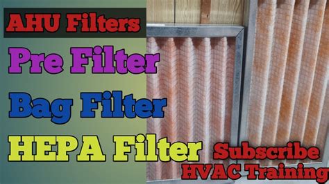 Types Of Filter Ahu Filter Bag Filter Hepa Filter Pre Filter