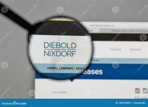 Milan, Italy - August 10, 2017: Diebold Nixdorf Logo on the Webs ...