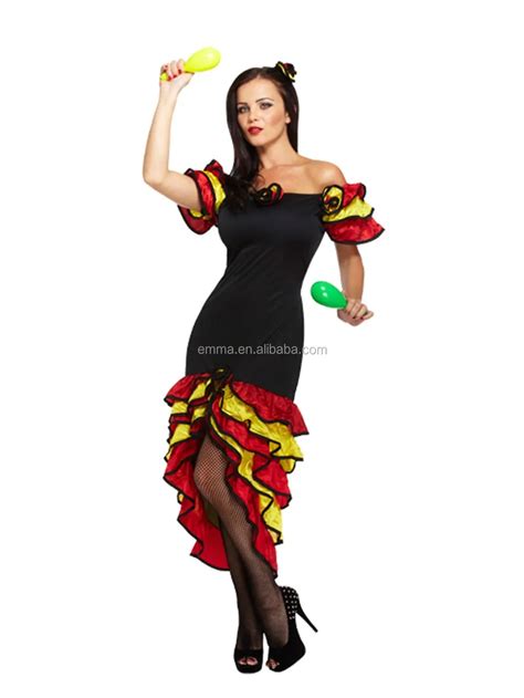 Kostuums Verkleedkleding Ladies Spanish Senorita Costume Adults