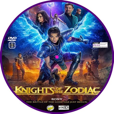 Knights Of The Zodiac (2023) R1 Custom DVD Label - DVDcover.Com