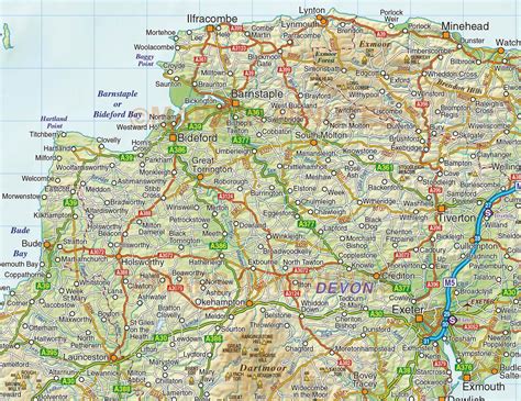 British Isles St Level Political Road Rail And Relief Map