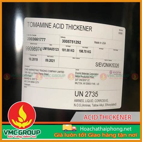 PhÂn PhỐi Acid Thickener ChẤt TẠo ĐẶc Cho MÔi TrƯỜng Axit TẠi QuẢng Ninh HÓa ChẤt ViỆt MỸ