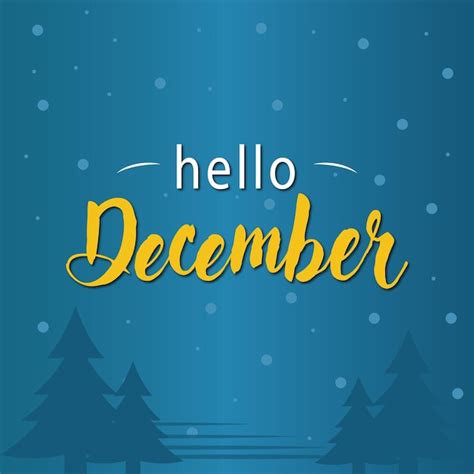 Premium Vector Hello December Lettering Elements For Invitations