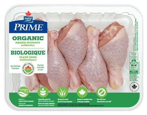 Maple Leaf Prime® Organic Chicken Drumsticks Maple Leaf