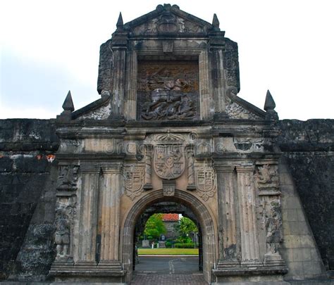 Entrance of the Fort Santiago Building in Manila, Philippines Stock ...