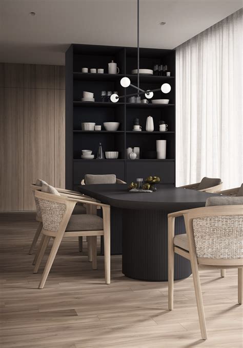 black dining table | Interior Design Ideas