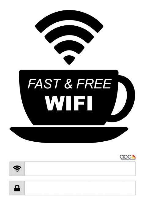 Free Printable Wifi Password Signs Poster Template Downloads Apc Solutions