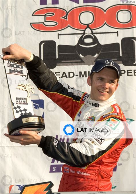 4 6 March 2005 Homestead Florida USA Wheldon On The Podium 2005