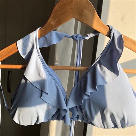 Cute Blue Bikini Set Top And Bottoms Quite Big So Depop