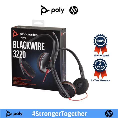 Poly Plantronics Blackwire 3220 Usb A หูฟังแบบมีสาย หูฟังคอลเซ็นเตอร์