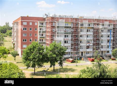 Leipzig Deutschland Juni Ddr Plattenbauten Des Typs Wbs