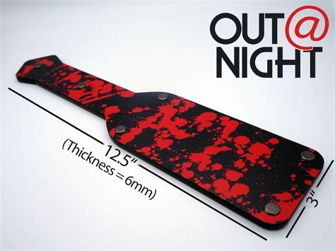Spanking Paddle Blood Splatter Design Sex Toy Slave Paddle Etsy