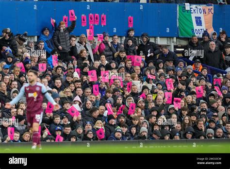 Liverpool Uk 14th Jan 2024 Everton Fans Protest Against The Premier