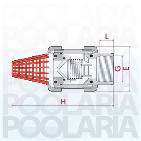 Válvula de pie PVC Cepex FPM roscar Poolaria