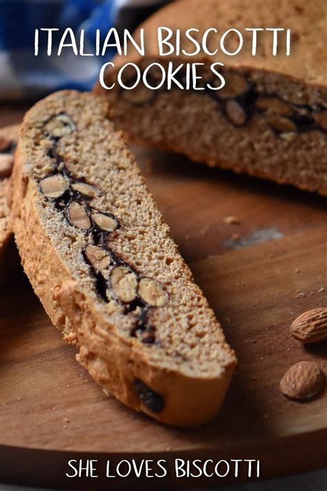 Biscotti Cookies Recipe With Almonds Honey And Chocolate She Loves