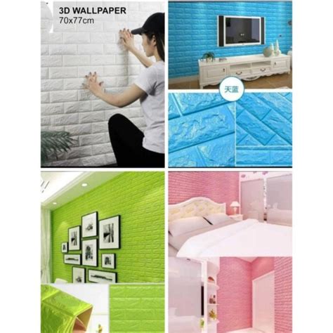 Jual Wallpaper Brick Foam D Bata Putih Wallpaper Dinding Timbul